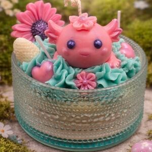 Axolotl Handmade Soy Wax Candle 22 oz